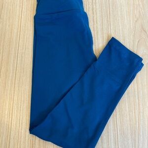 Vibrant Blue Leggings with Elastic Waistband and Full Length